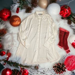 Zara Satin Effect Tunic Style Blouse. Size S.